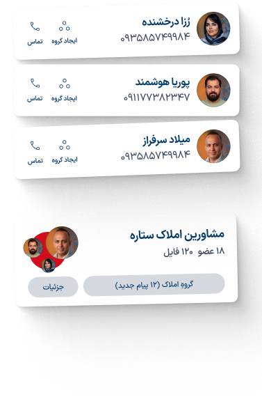 تصویر معرفی شبکه‌سازی و همکاری مشاورین املاک
